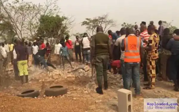 Graphic Photos: Dead Bodies Found Inside The Foundation Of A Church Building In Enugu